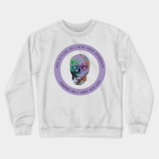 EARWORMS - Surreal Funny Bad Translation with Glitch Art Crewneck Sweatshirt